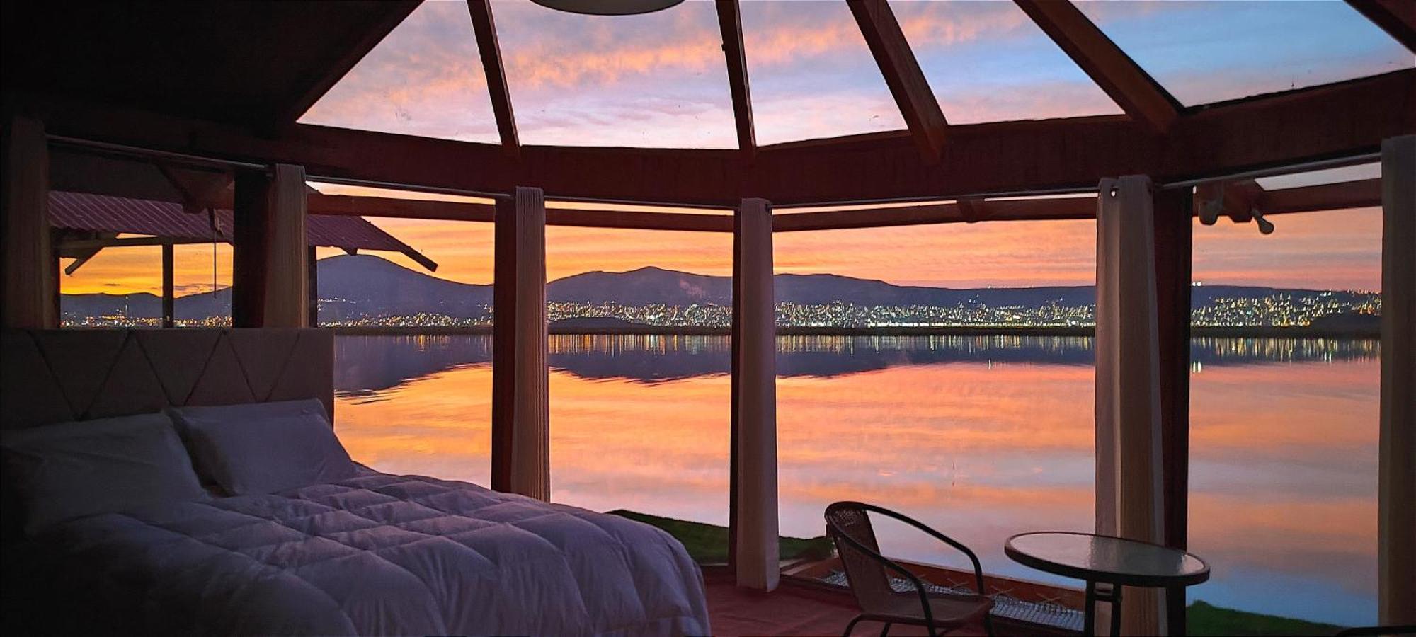 Titicaca Habitacion Panoramica Vista Al Amanecer Villa Puno Dış mekan fotoğraf