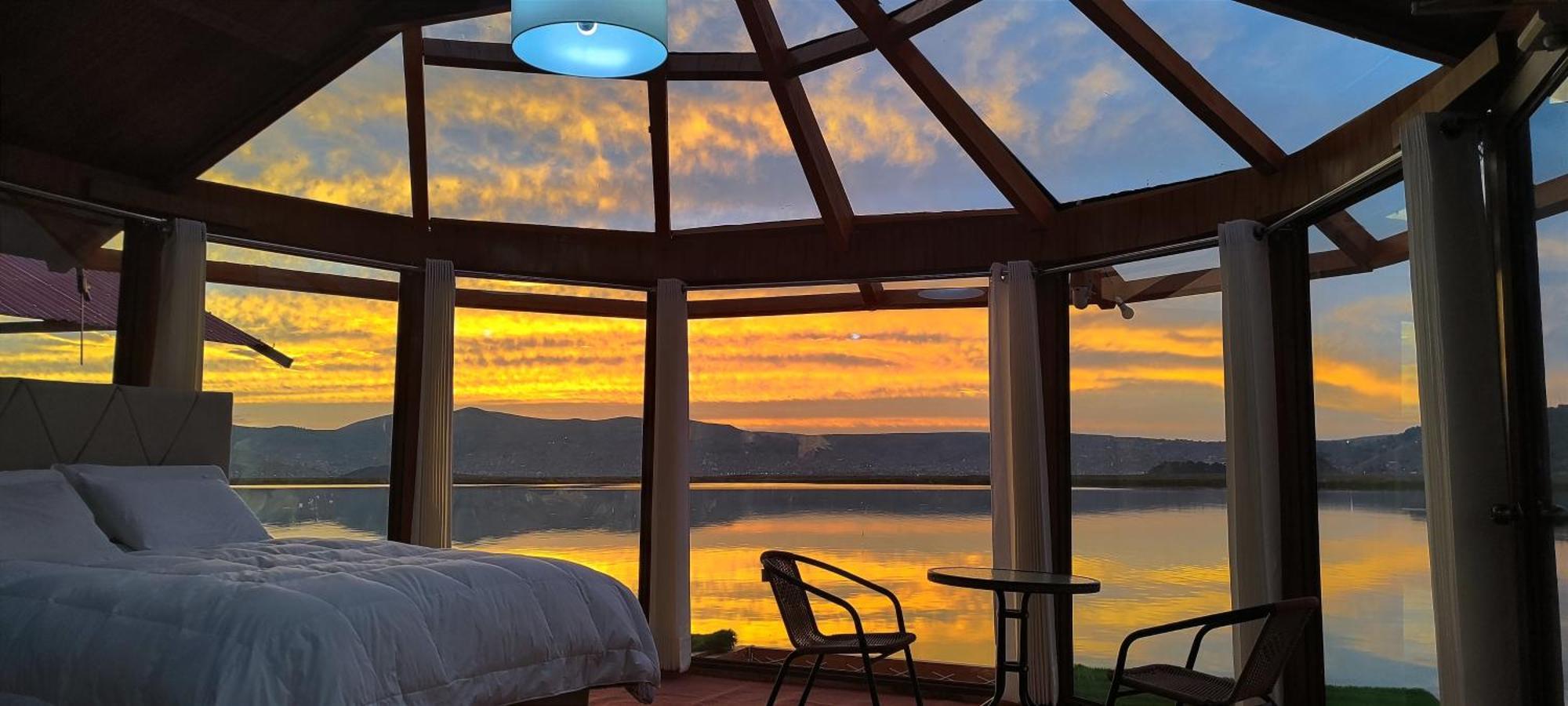 Titicaca Habitacion Panoramica Vista Al Amanecer Villa Puno Dış mekan fotoğraf