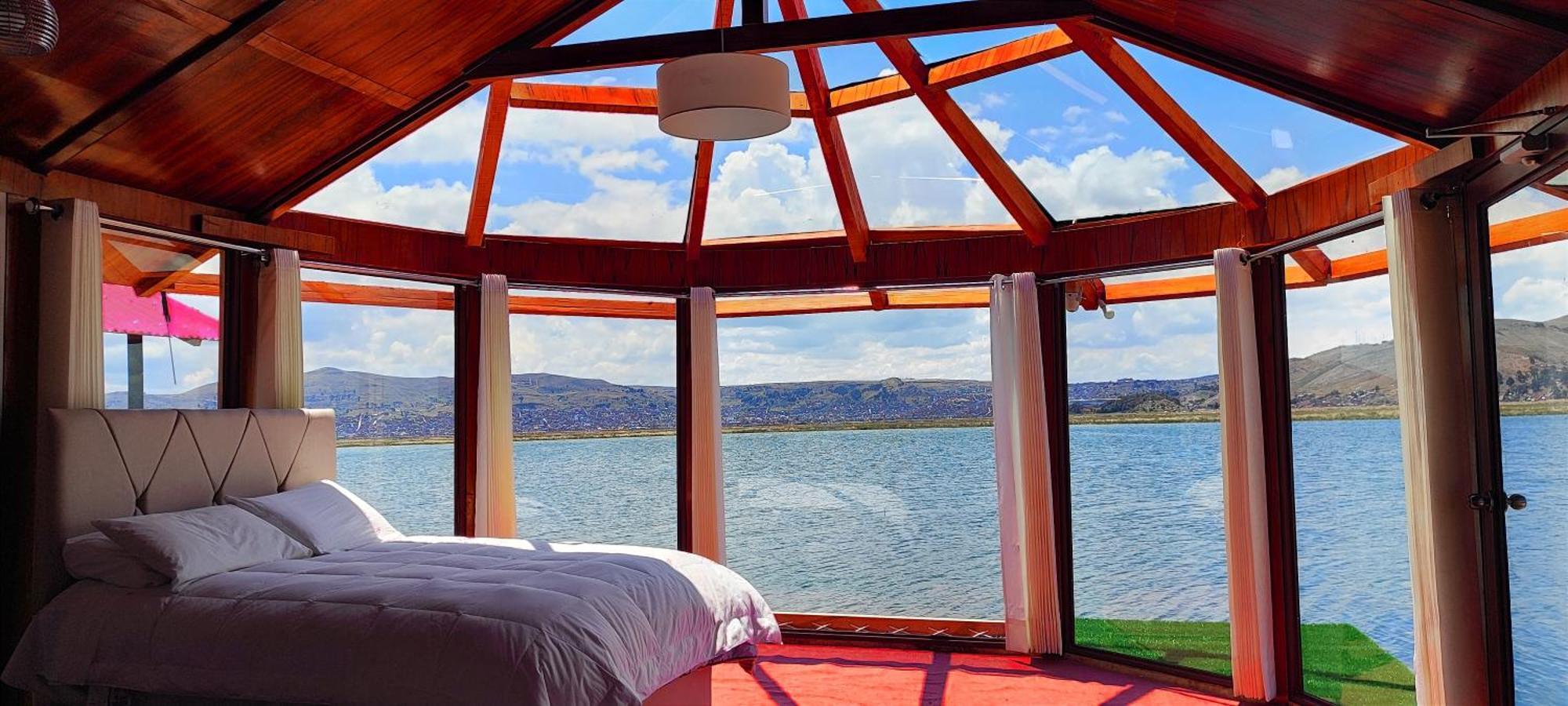 Titicaca Habitacion Panoramica Vista Al Amanecer Villa Puno Dış mekan fotoğraf